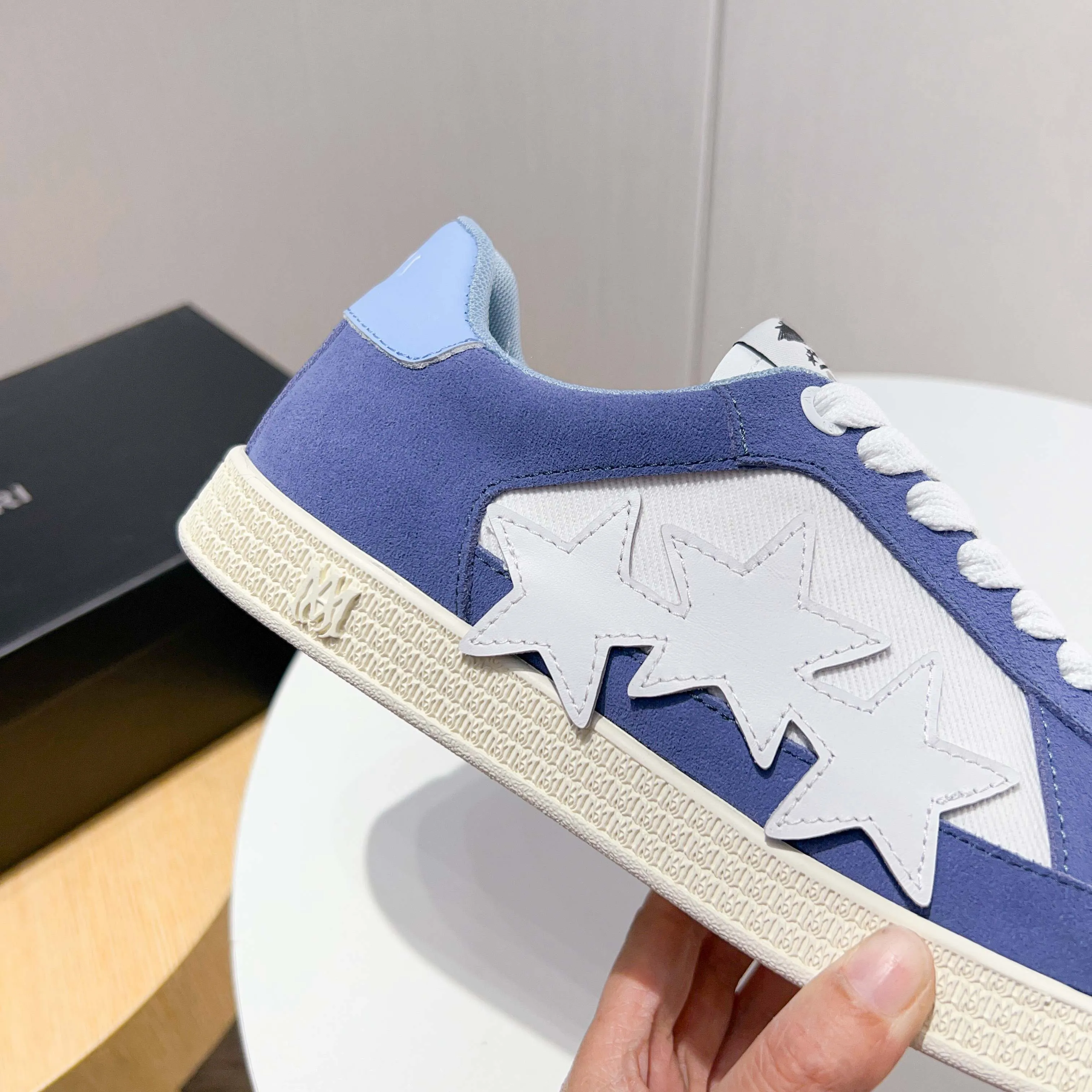 Men's shoes 💰420 [New style] 🌲🌲Balmain - New Amiri trendy shoes, low-top casual sports shoes, the same style as celebrities, made of selected pebbled cowhide and frosted cowhide, original outsole, comfortable on the feet, high-end workmanship, welcome to buy. Size: 39-45 (46 customized)